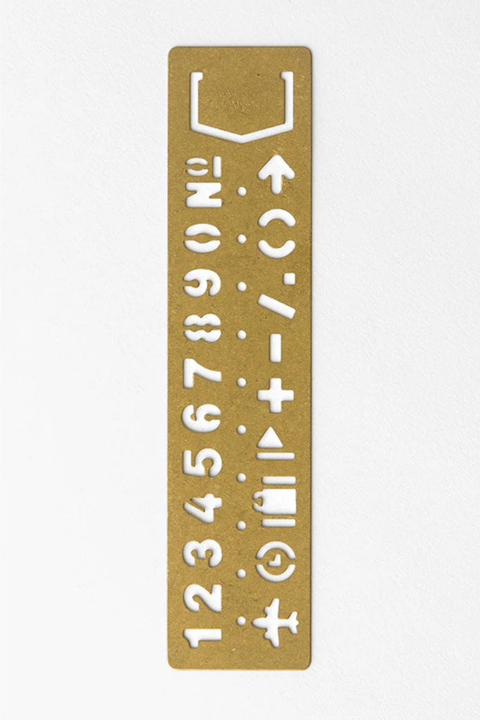 Brass Template Bookmark Number