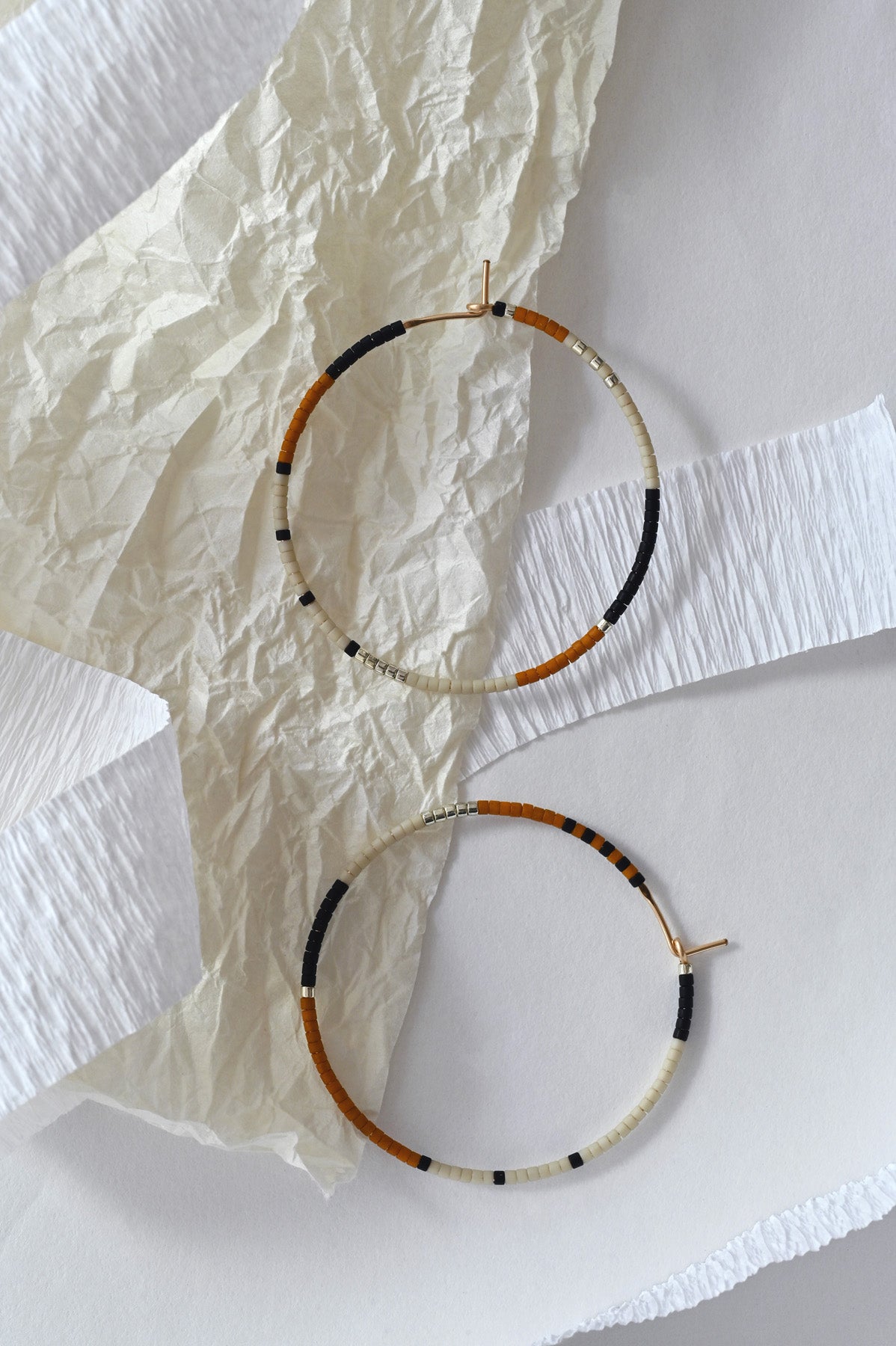Large Delfi Earrings Styled in Tundra by Abacus Row Handmade Jewelry