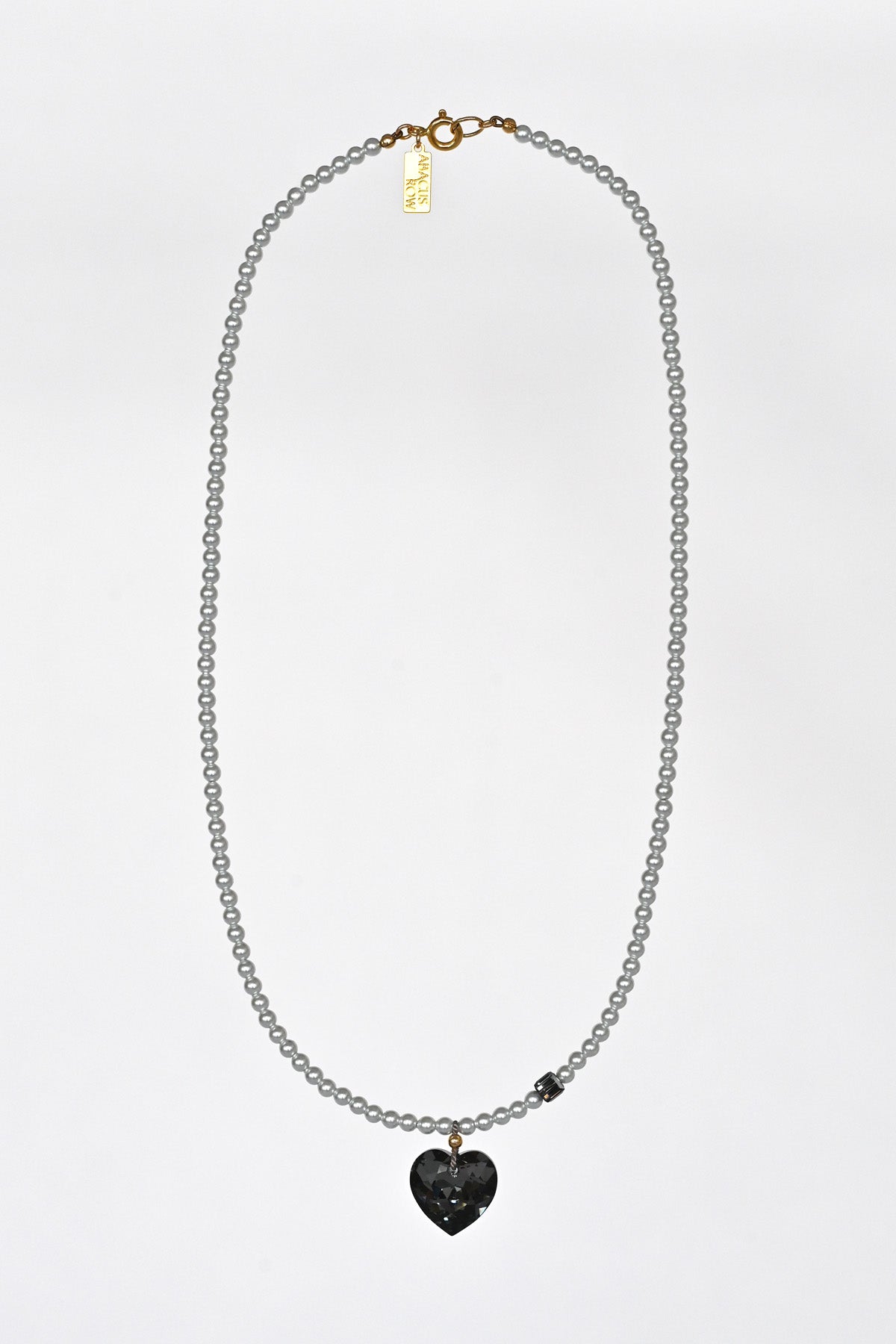 Moonstruck Big Heart Necklace full view at Abacus Row Handmade Jewelry