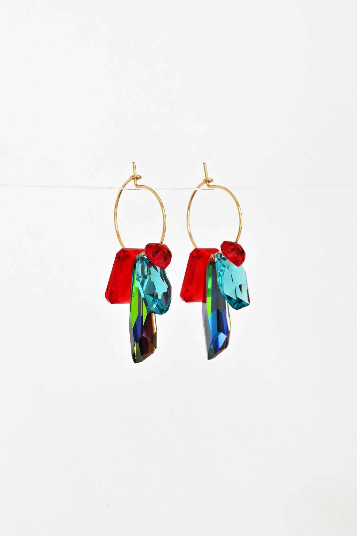 Bleeding Heart Earrings No3 in the Garden Collection at Abacus Row Handmade Jewelry