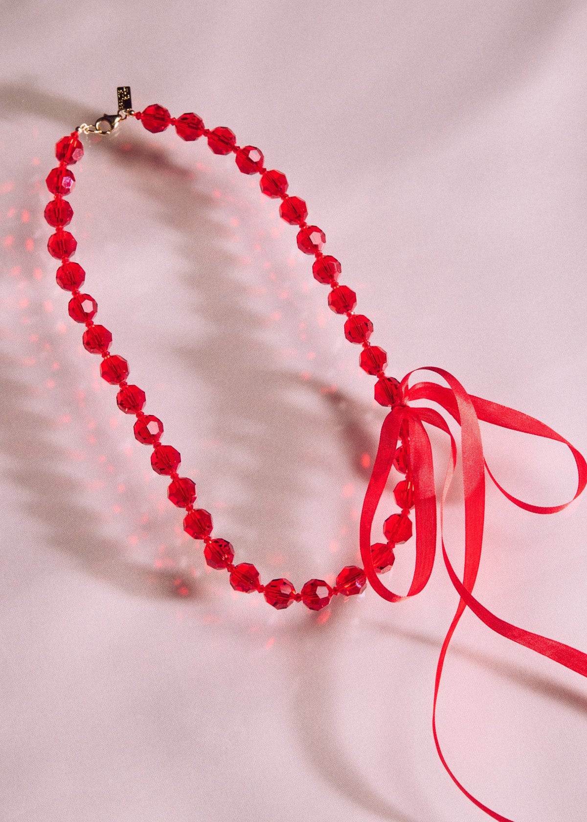 Styled Scarlet Ceremony Necklace at Abacus Row Handmade Jewelry