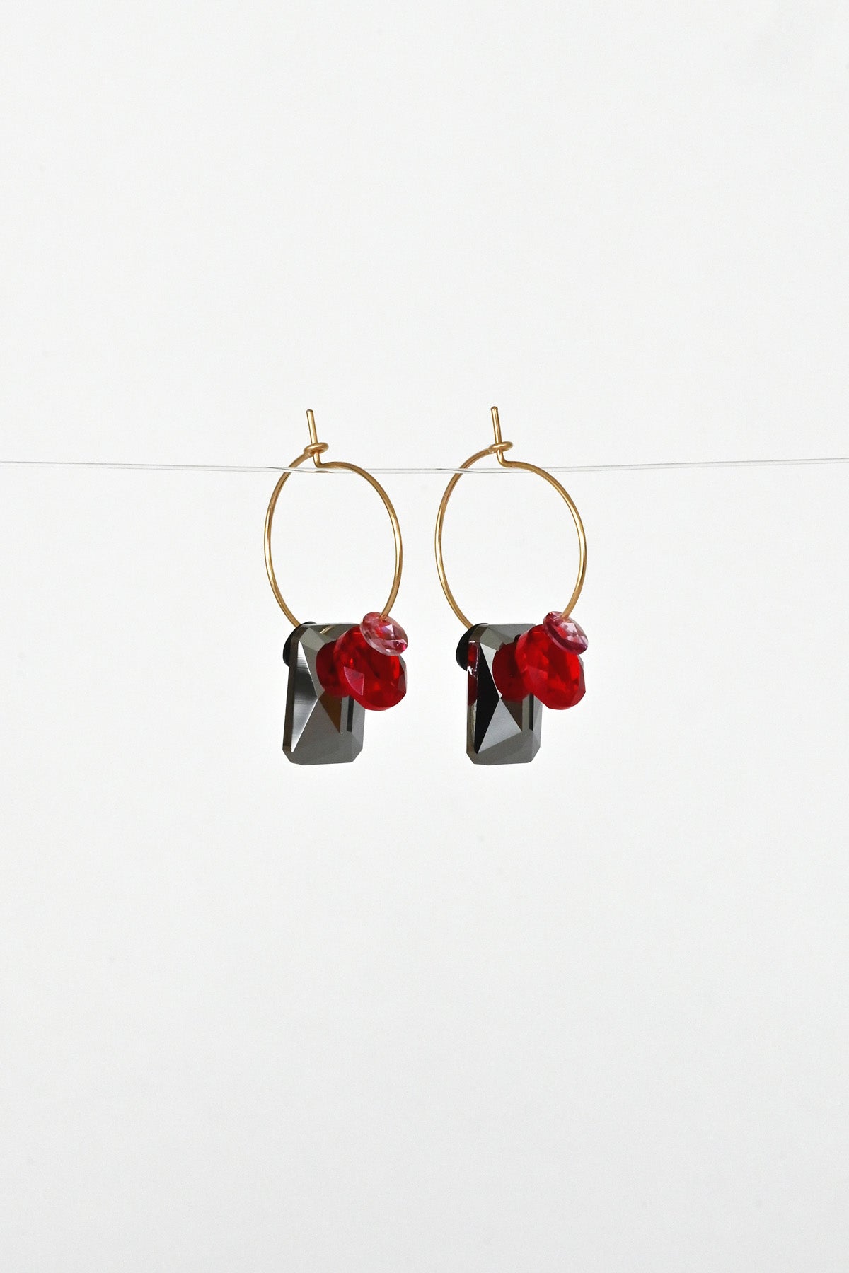 Limited Edition Snake Lai See Earrings side view at Abacus Row Handmade Jewelry