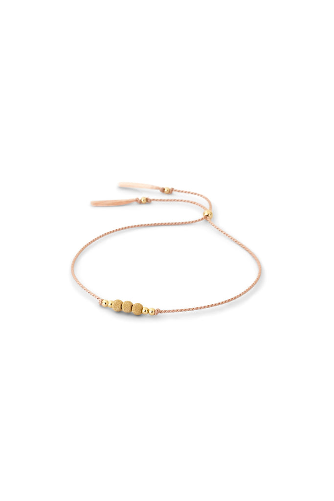 Friendship Bracelet No.1 in Blush pink by Abacus Row Handmade Jewelry