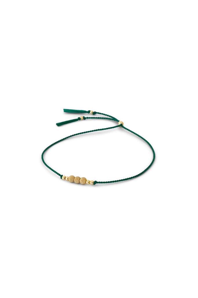 Friendship Bracelet No.1 in Emerald green by Abacus Row Handmade Jewelry