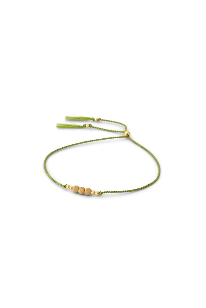 Friendship Bracelet No.1 in Pear green by Abacus Row Handmade Jewelry