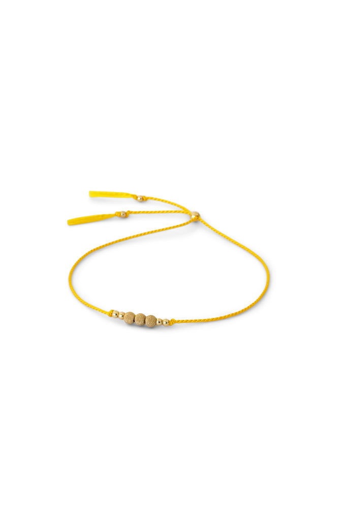 Friendship Bracelet No.1 in Pomelo yellow by Abacus Row Handmade Jewelry