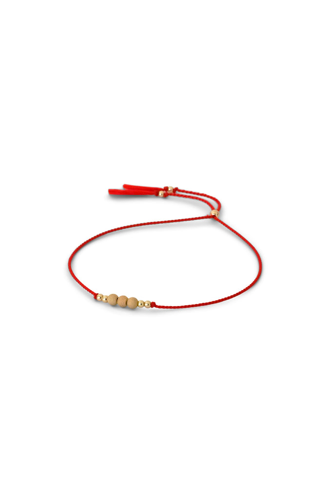 Friendship Bracelet No.1 in Red by Abacus Row Handmade Jewelry