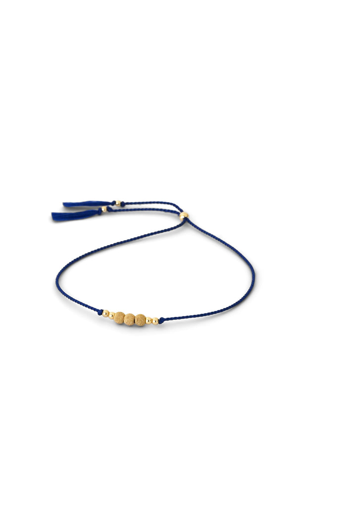 Friendship Bracelet No.1 in Sapphire blue by Abacus Row Handmade Jewelry