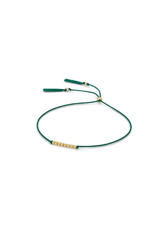 Friendship Bracelet No.3 in Emerald green by Abacus Row Handmade Jewelry