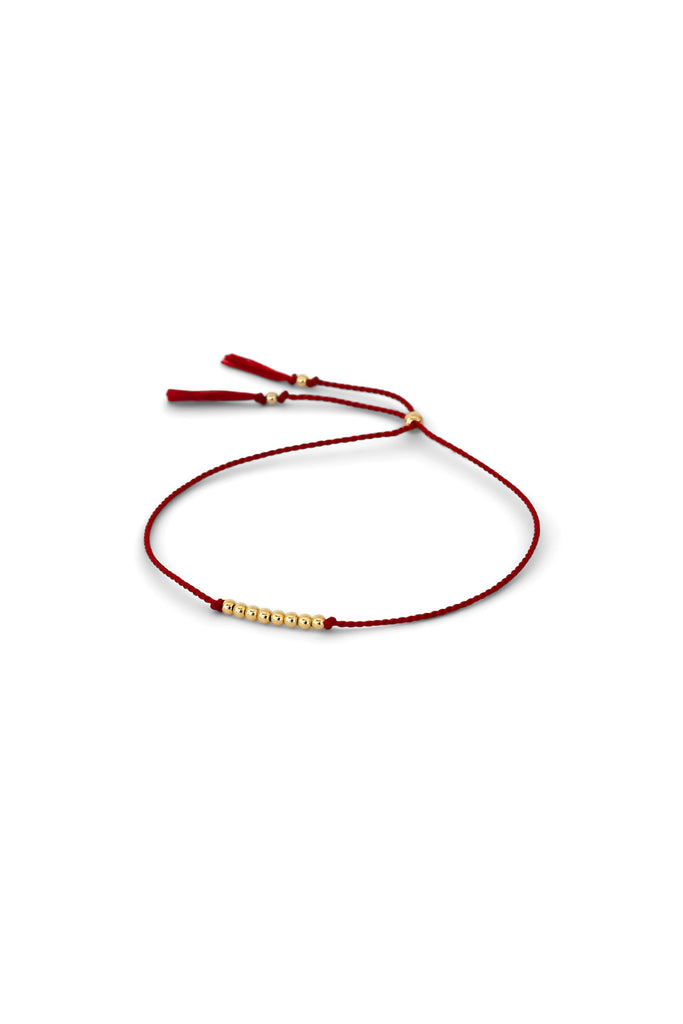 Friendship Bracelet No.3 in Garnet red by Abacus Row Handmade Jewelry