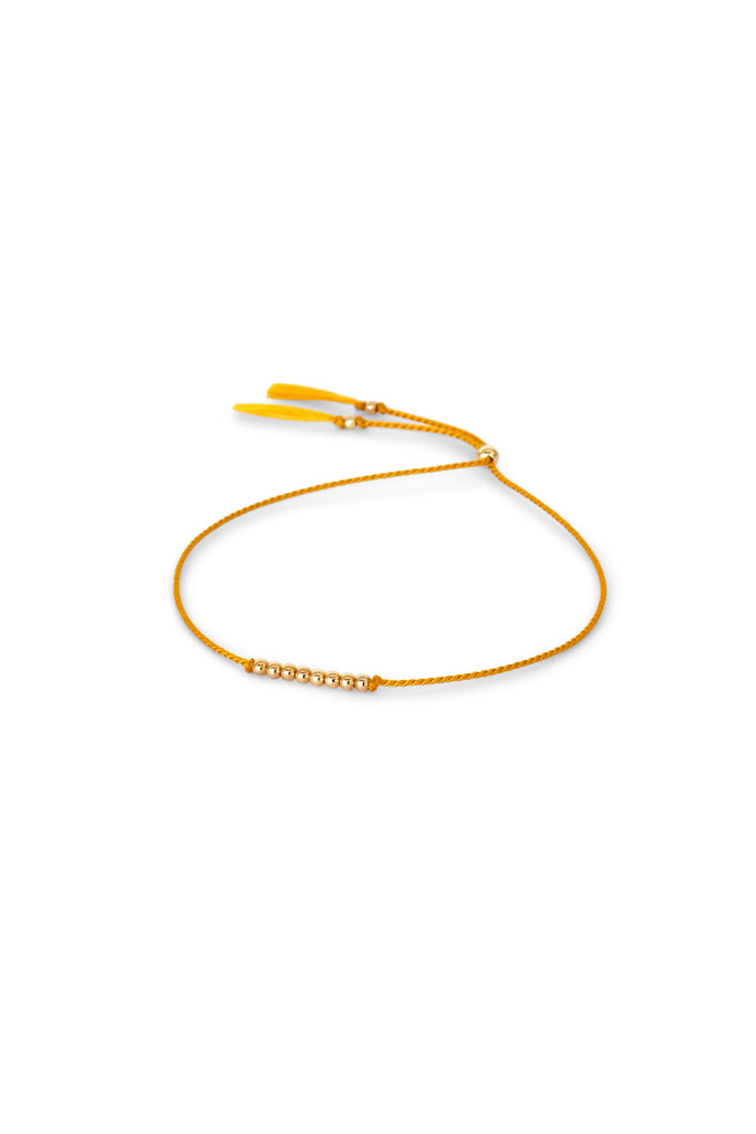 Friendship Bracelet No.3 in Plantain yellow by Abacus Row Handmade Jewelry