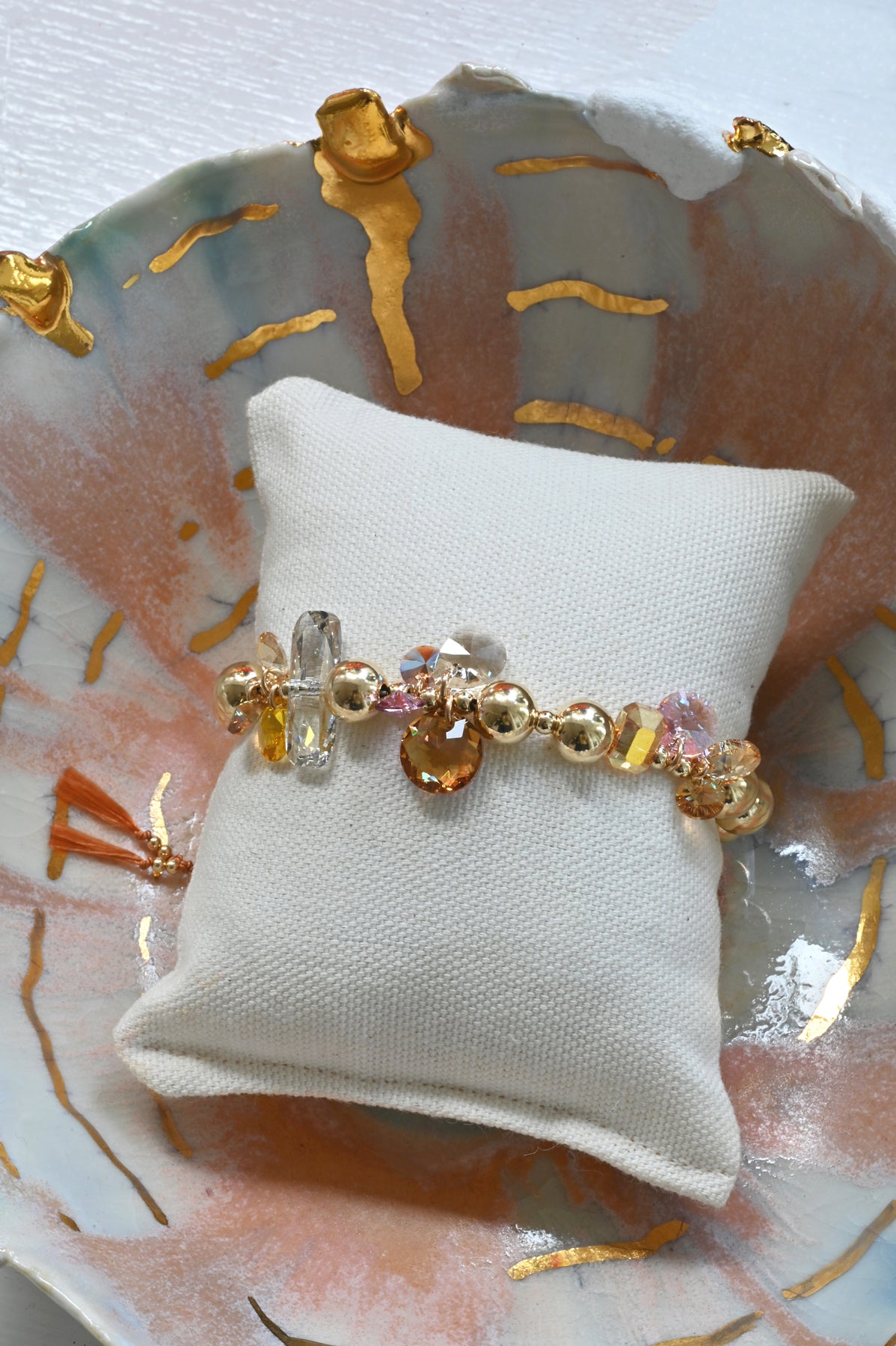 Styled Moon Flower Bracelet No.15 at Abacus Row Handmade Jewelry