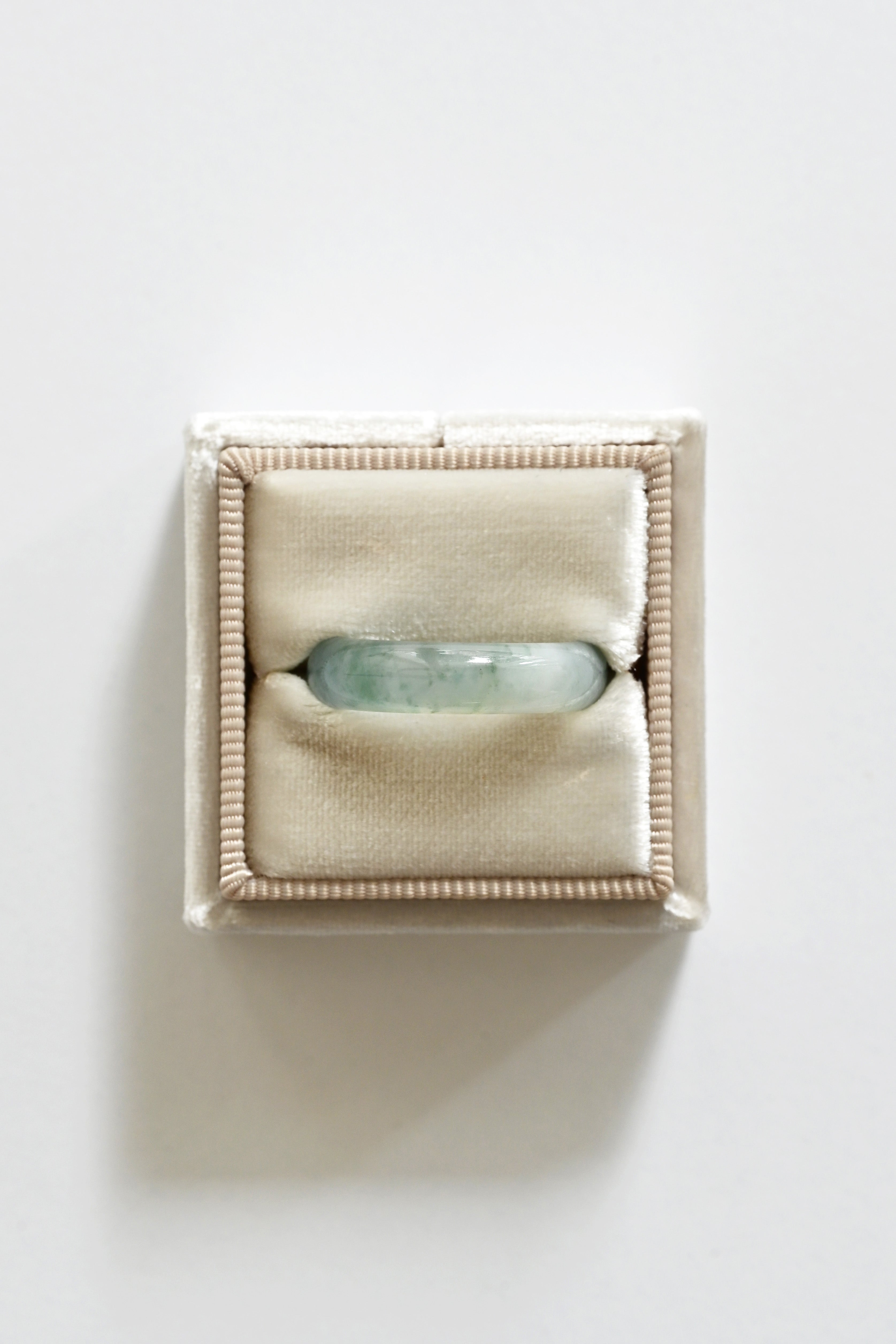 Mai Jade Ring No.5 in a box at Abacus Row Handmade Jewelry