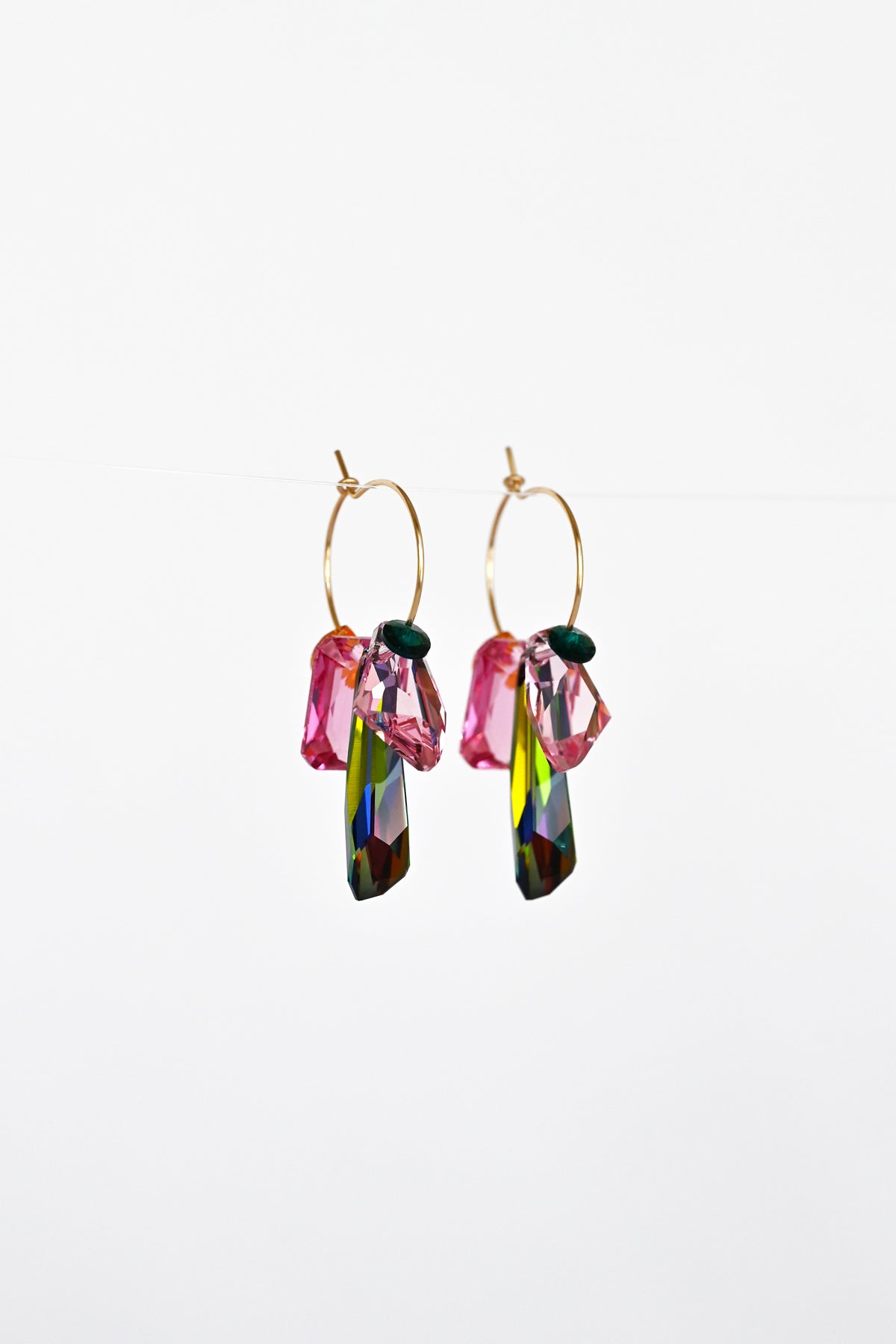 Mangosteen Hoop Earrings in the Garden Collection at Abacus Row Handmade Jewelry