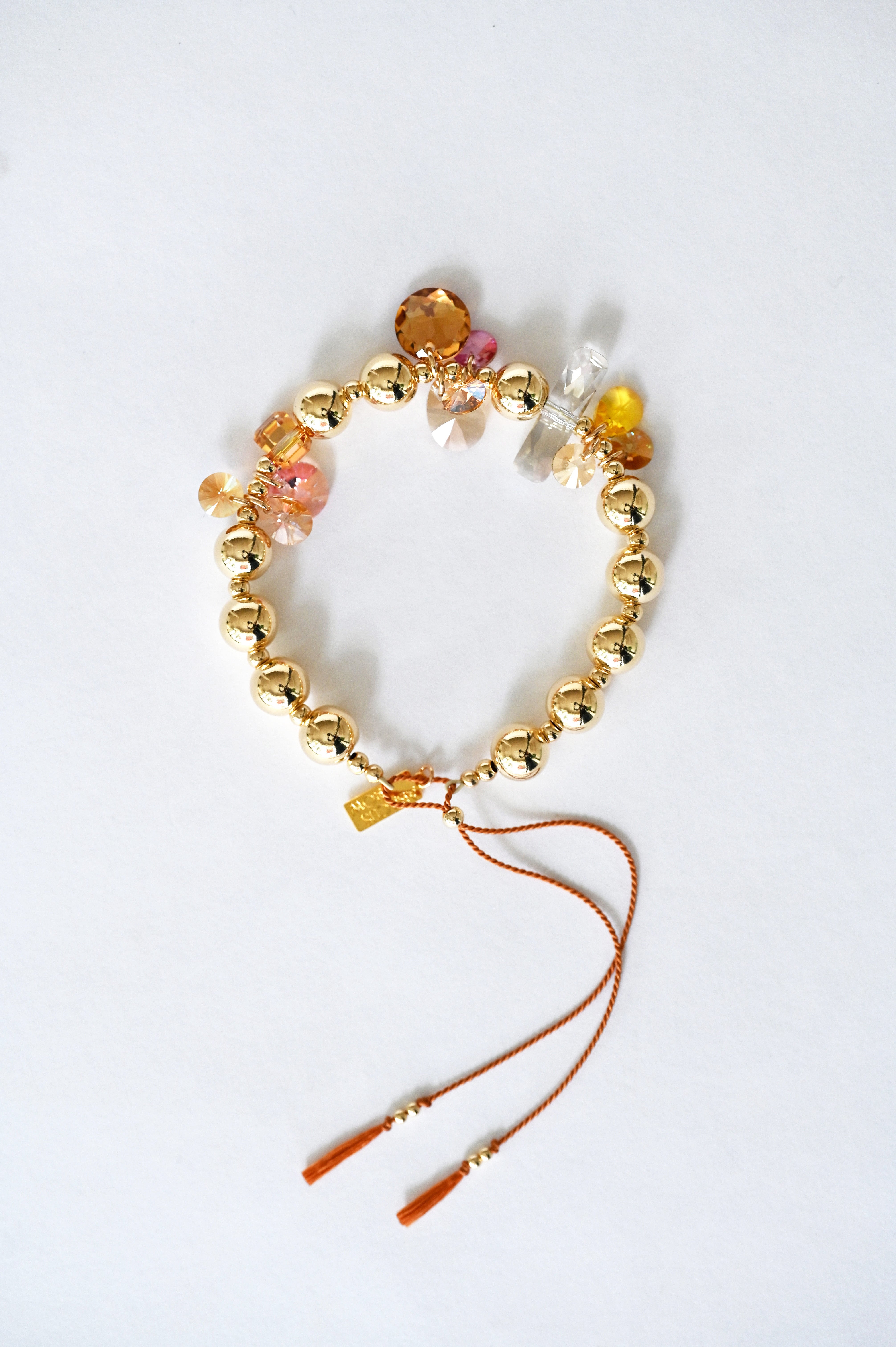 Moon Flower Bracelet No.15 top view at Abacus Row Handmade Jewelry