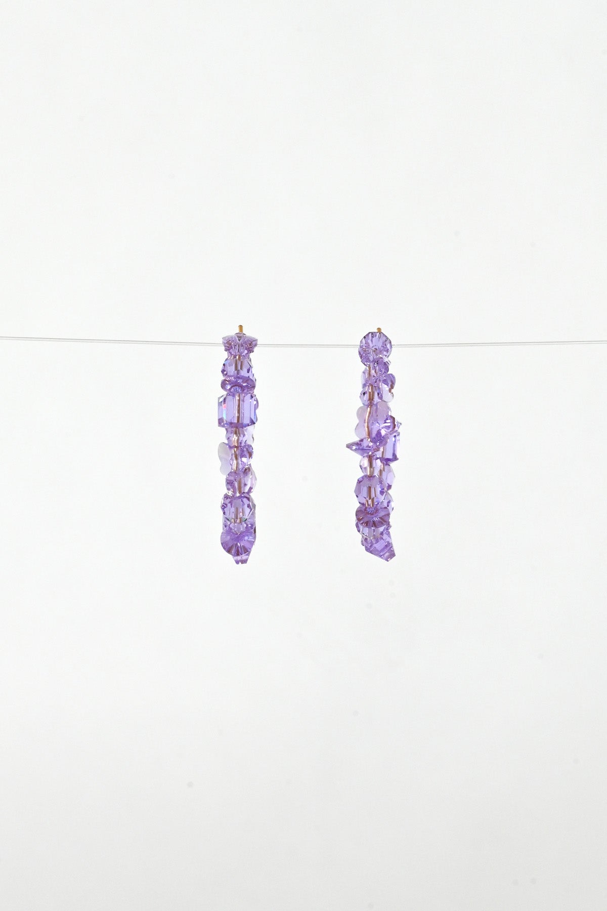 Front View of the Limited Edition Orchid Collection Earrings at Abacus Row Handmade Jewelry