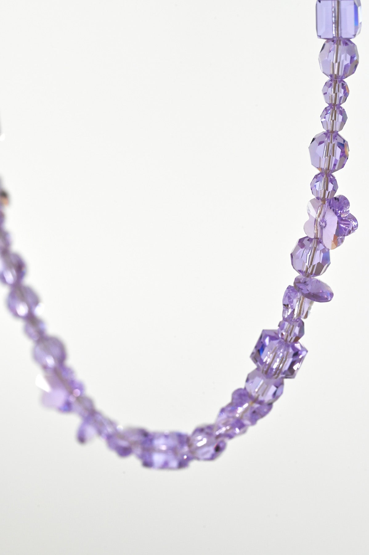 Detail of the Limited Edition Orchid Necklace at Abacus Row Handmade Jewelry