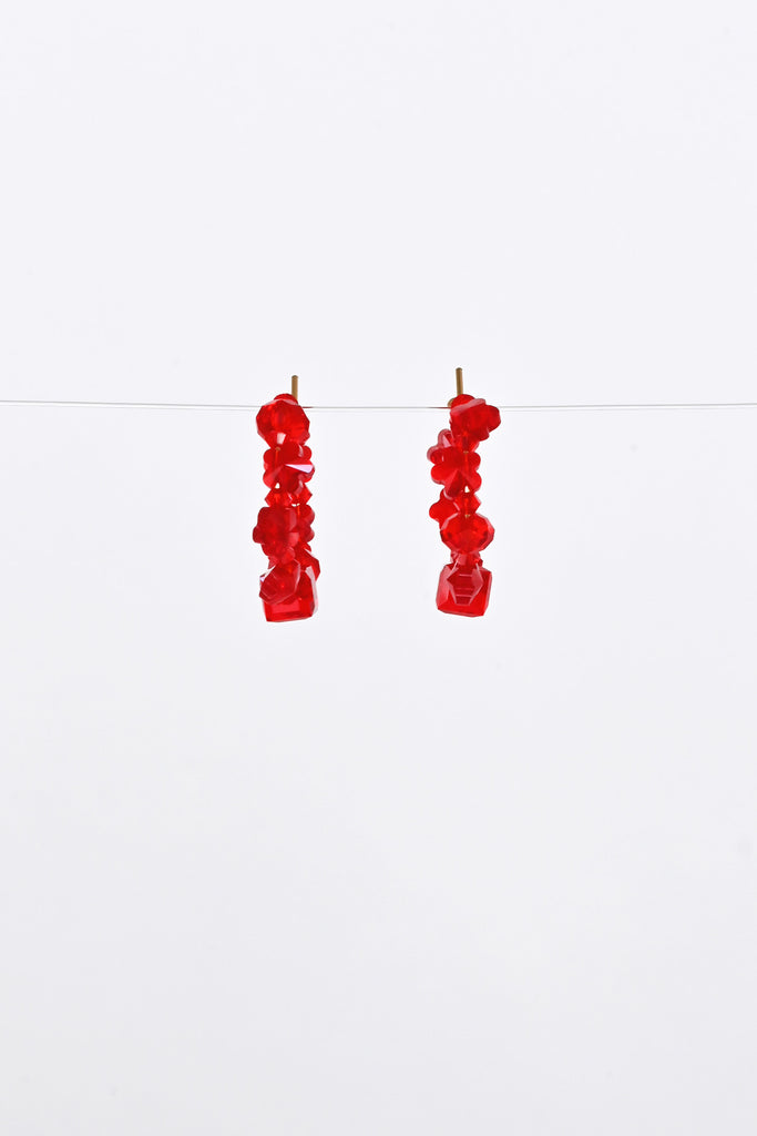 Limited Edition Ruby Crush Earrings at Abacus Row Handmade Jewelry for Lunar New Year