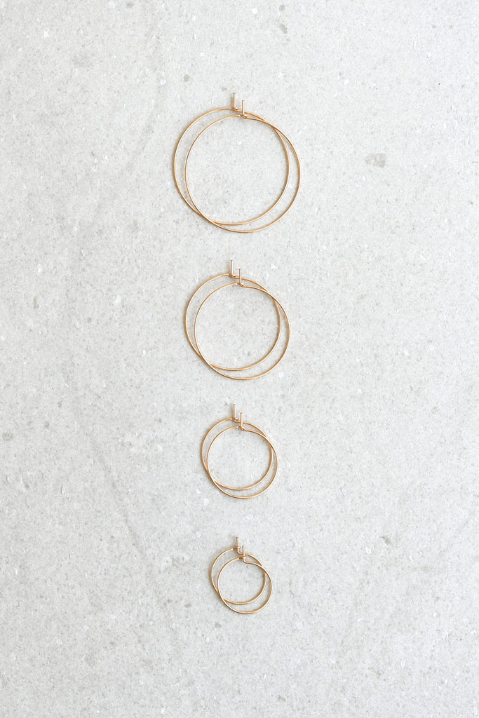 Simple Hoops styled at Abacus Row Handmade Jewelry