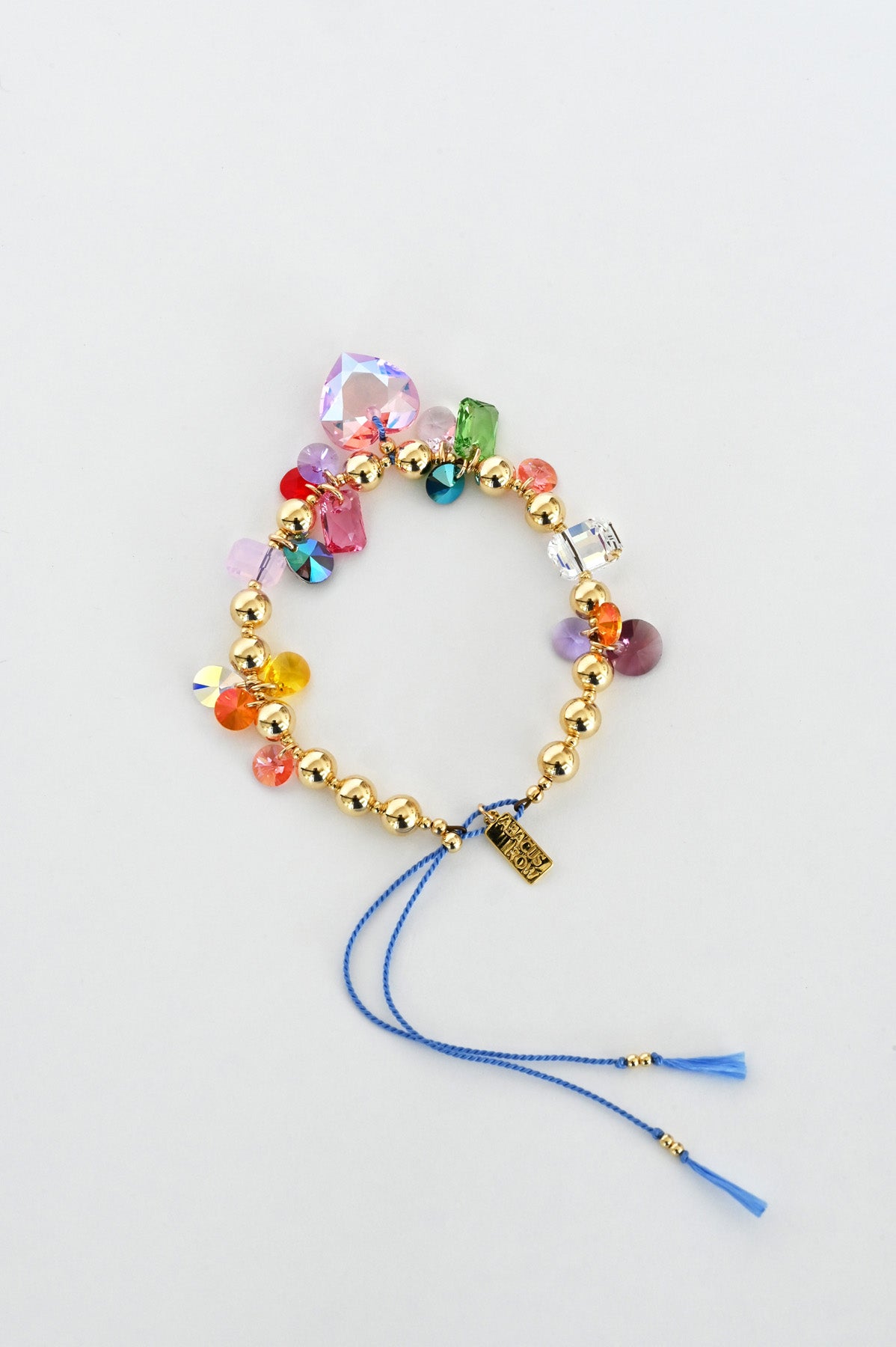 Superbloom Bracelet No6 with Heart crystal in the Garden Collection at Abacus Row Handmade Jewelry