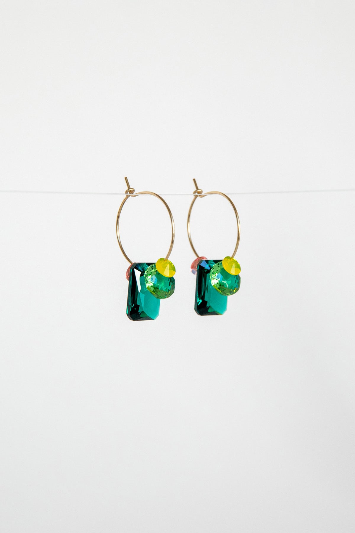 Sweet Pea Hoop Earrings No 10 in the Garden Collection at Abacus Row Handmade Jewelry