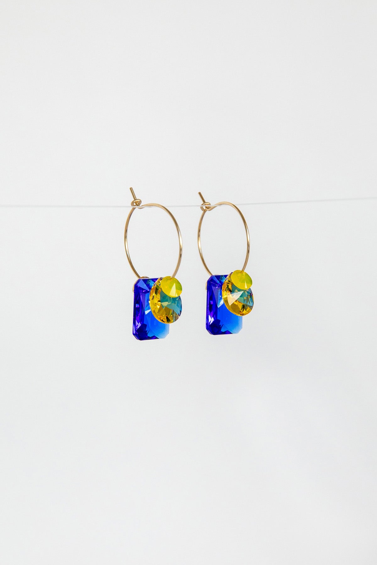 Sweet Pea Hoop Earrings No 11 in the Garden Collection at Abacus Row Handmade Jewelry