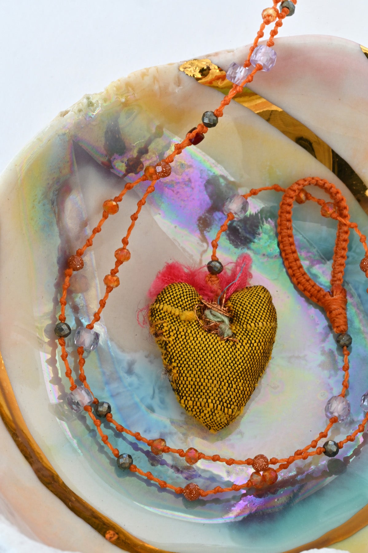 One of a kind Venetian Heart Necklace by Antomoon at Abacus Row Handmade Jewelry
