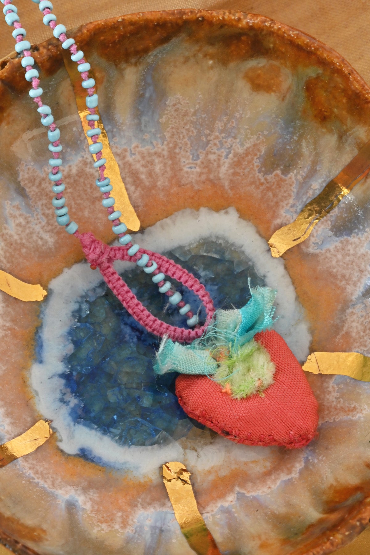 One of a kind Venetian Heart Necklace by Antomoon at Abacus Row Handmade Jewelry