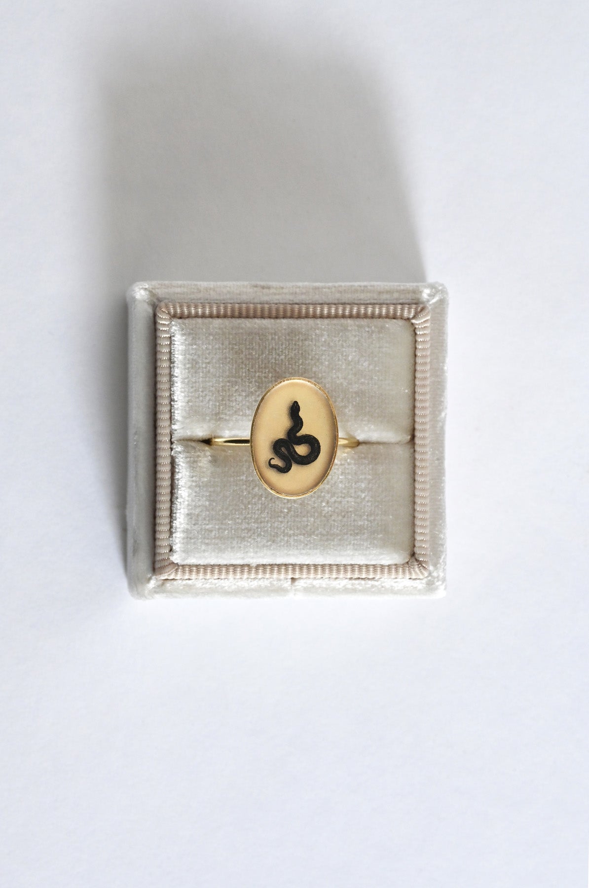 Oval Snake Ring by Anzu at Abacus Row Handmade Jewelry