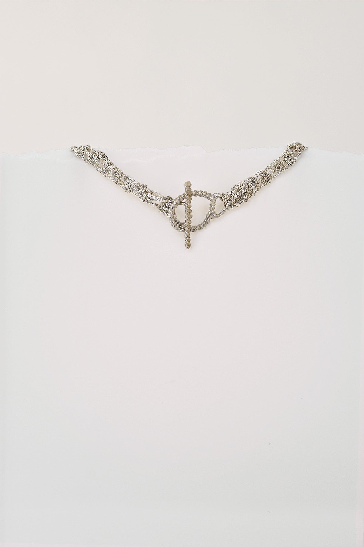 Silver Baby Tee Necklace by Arielle de Pinto at Abacus Row Handmade Jewelry
