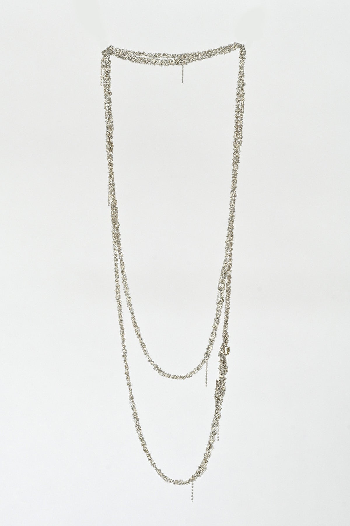 Silver 4-Tone Simple Necklace Arielle de Pinto at Abacus Row Handmade Jewelry