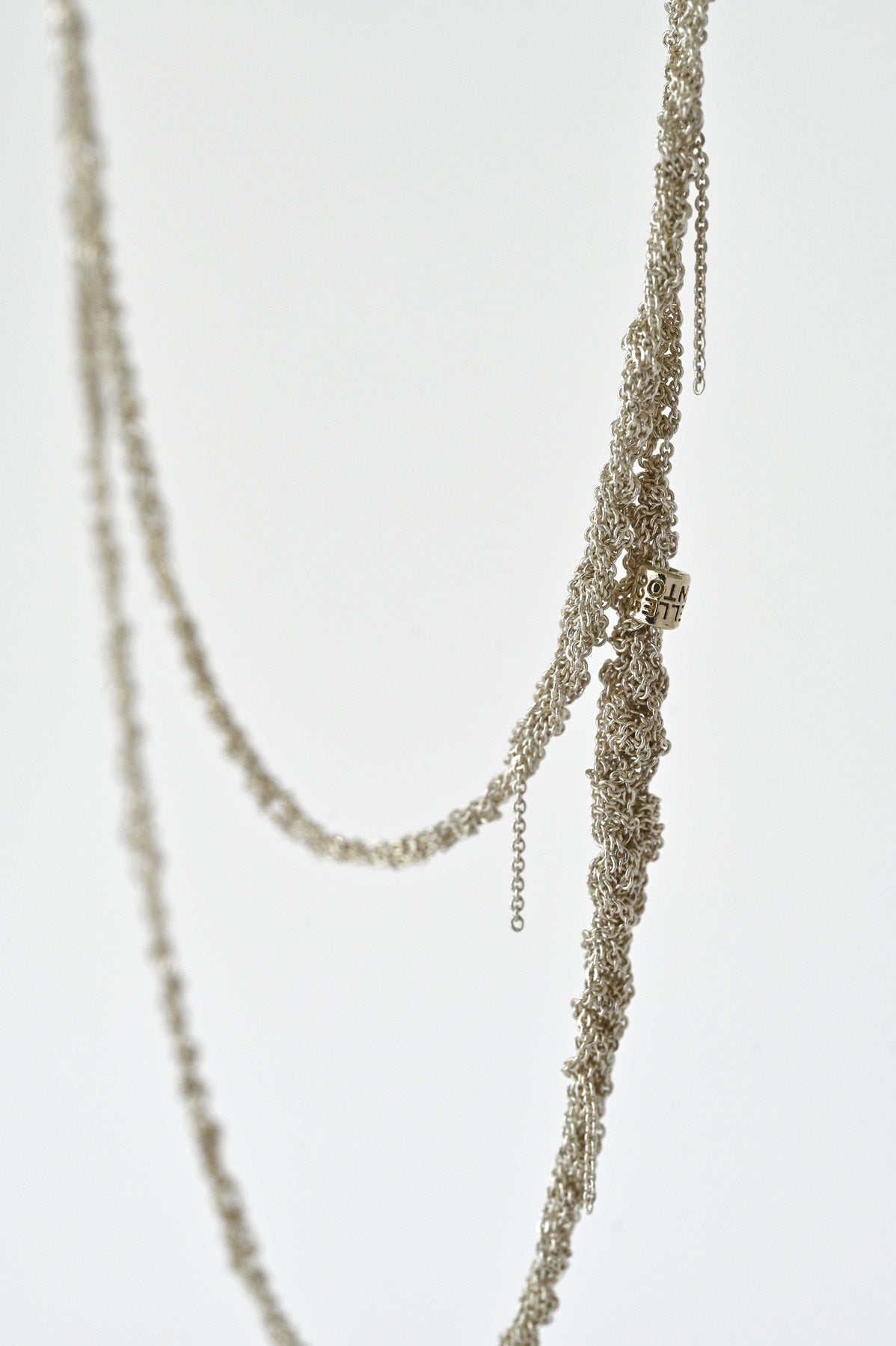 Silver 4-Tone Simple Necklace Arielle de Pinto at Abacus Row Handmade Jewelry