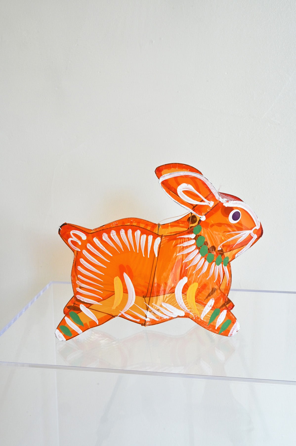 Orange Medium Rabbit Lantern at Abacus Row Handmade Jewelry