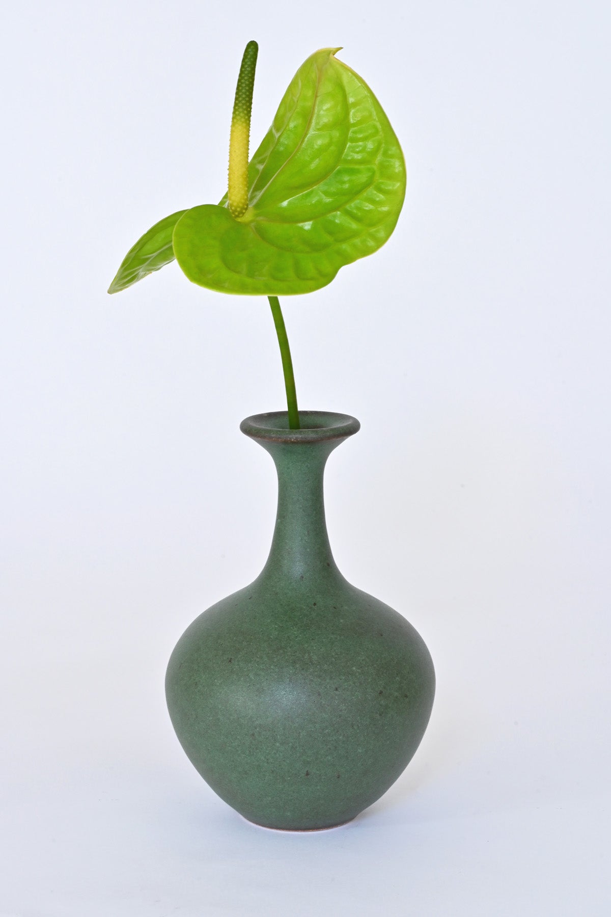 Green Vessel No. 51 with flower by Dana Chieco at Abacus Row Handmade Jewelry