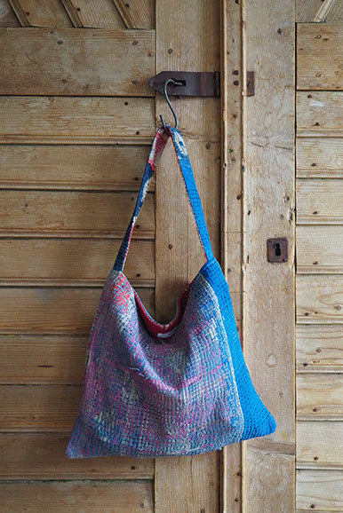 Kantha Shoulder Bag by Fog Linen at Abacus Row