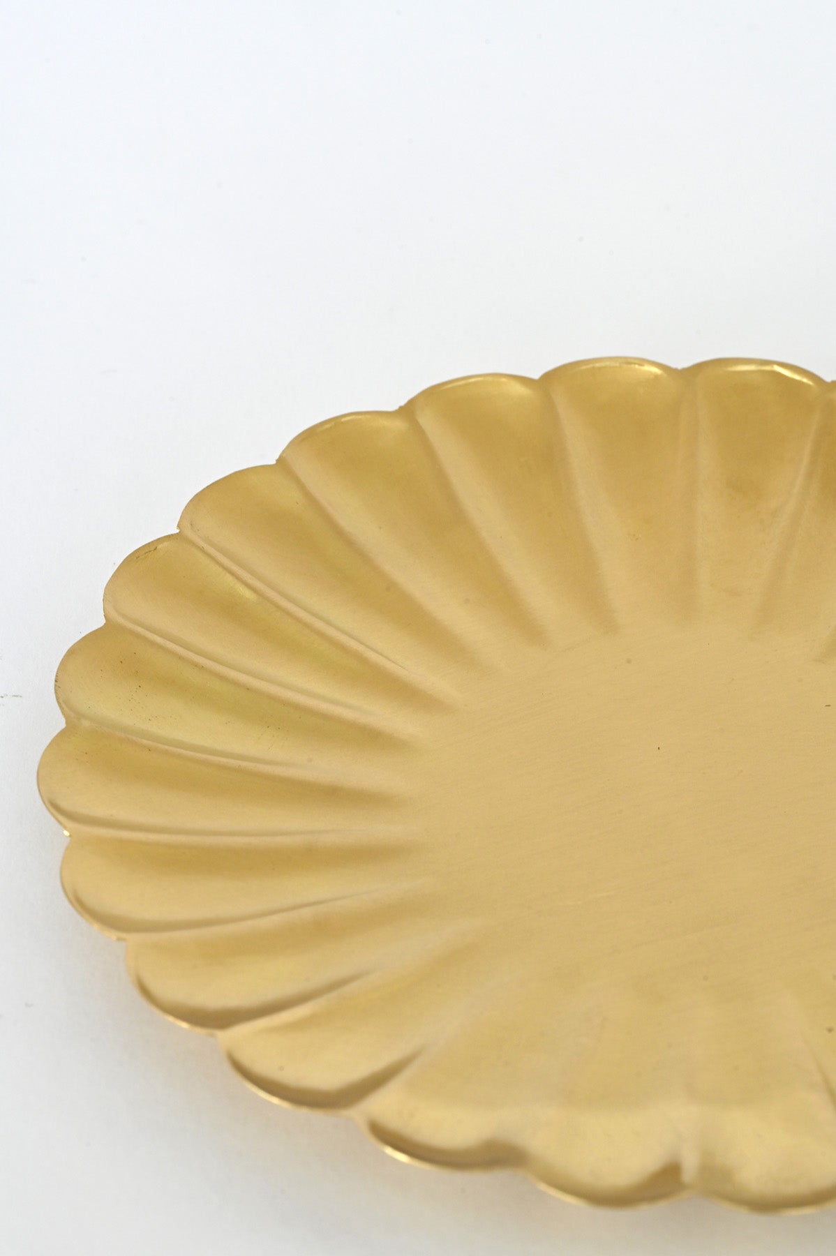 Medium Brass Petal Tray Detail by Fog Linen at Abacus Row Handmade Jewelry
