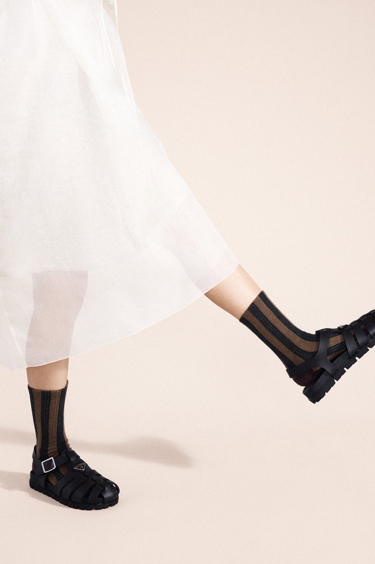 Hansel from Basel Olive Buren Wool Sporty Socks at Abacus Row Jewelry