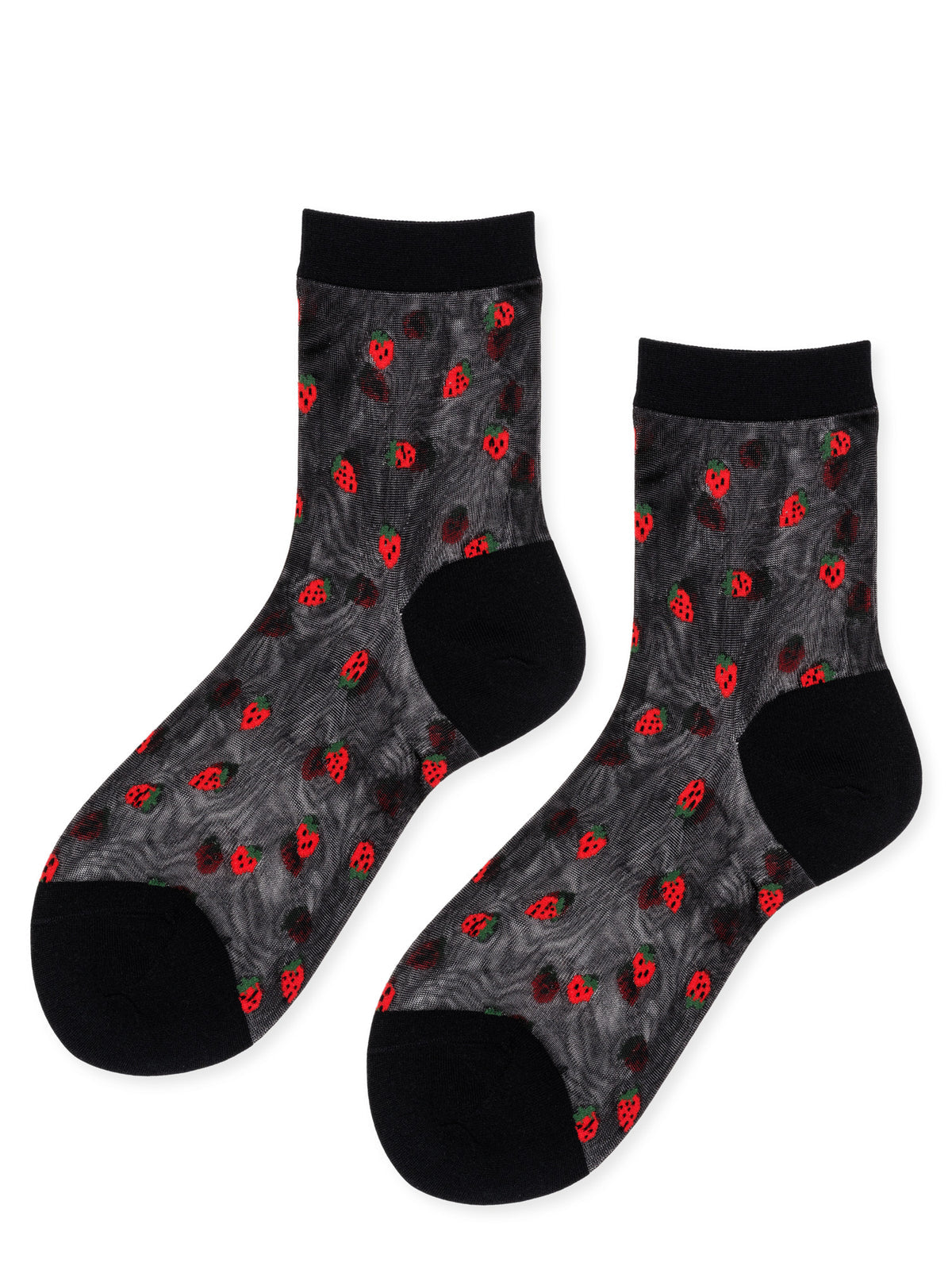 Hansel from Basel Black Baby Strawberry Socks at Abacus Row