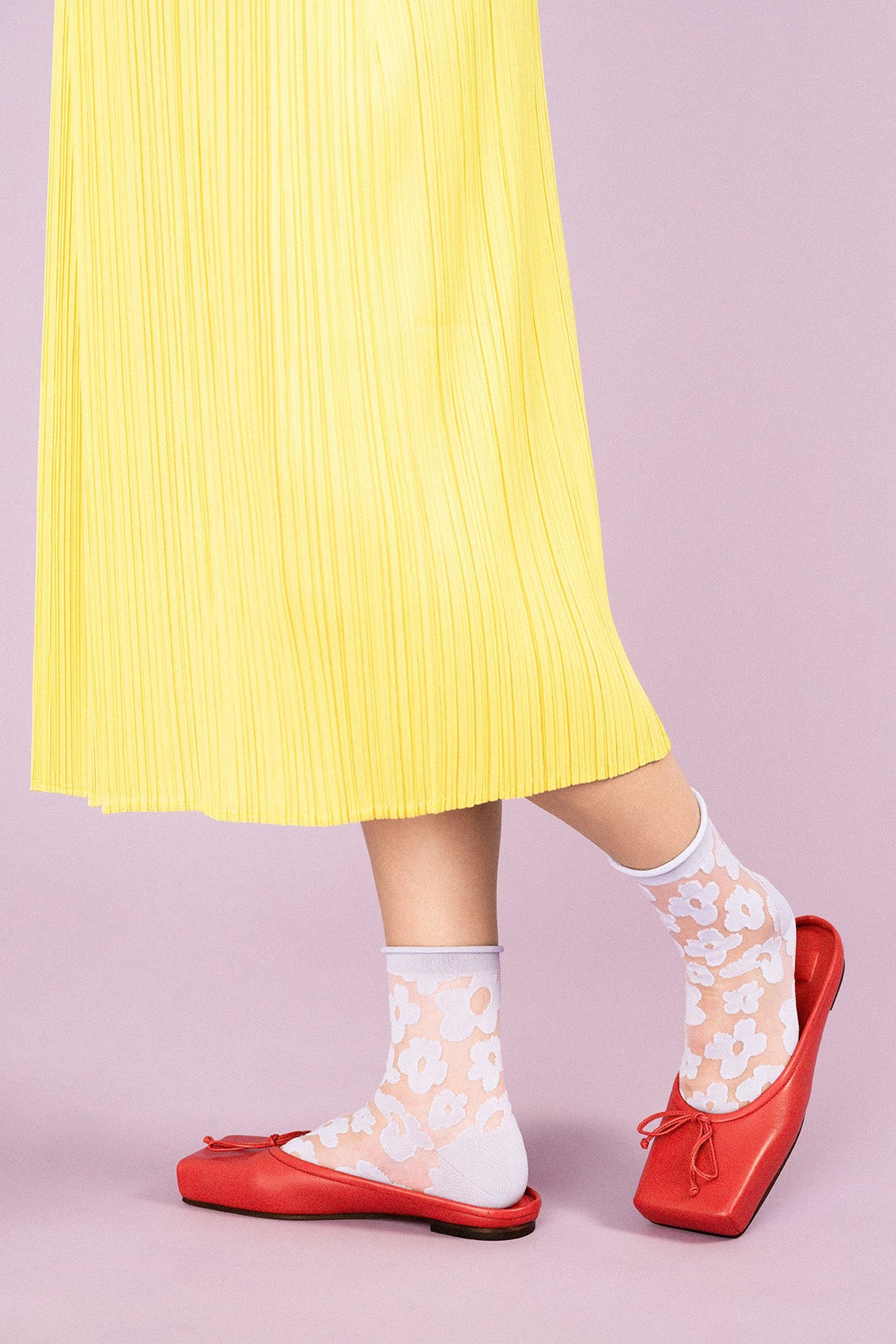Periwinkle Pop Sheer Crew Socks Hansel from Basel at Abacus Row Jewelry