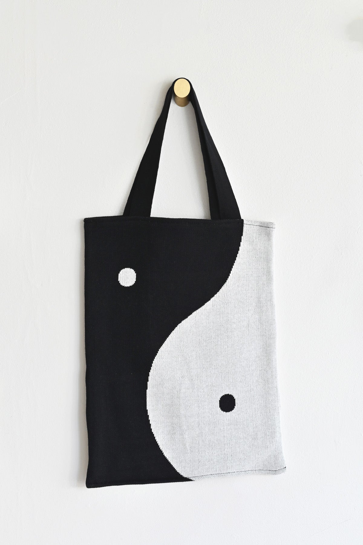 Black and White Hansel from Basel Yin Yang Tote Bag at Abacus Row Handmade Jewelry