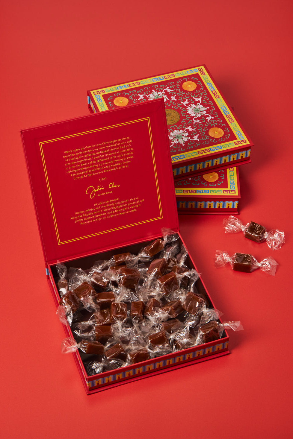 Boxes of Le Bon Garcon Nyonya Pineapple Caramels at Abacus Row