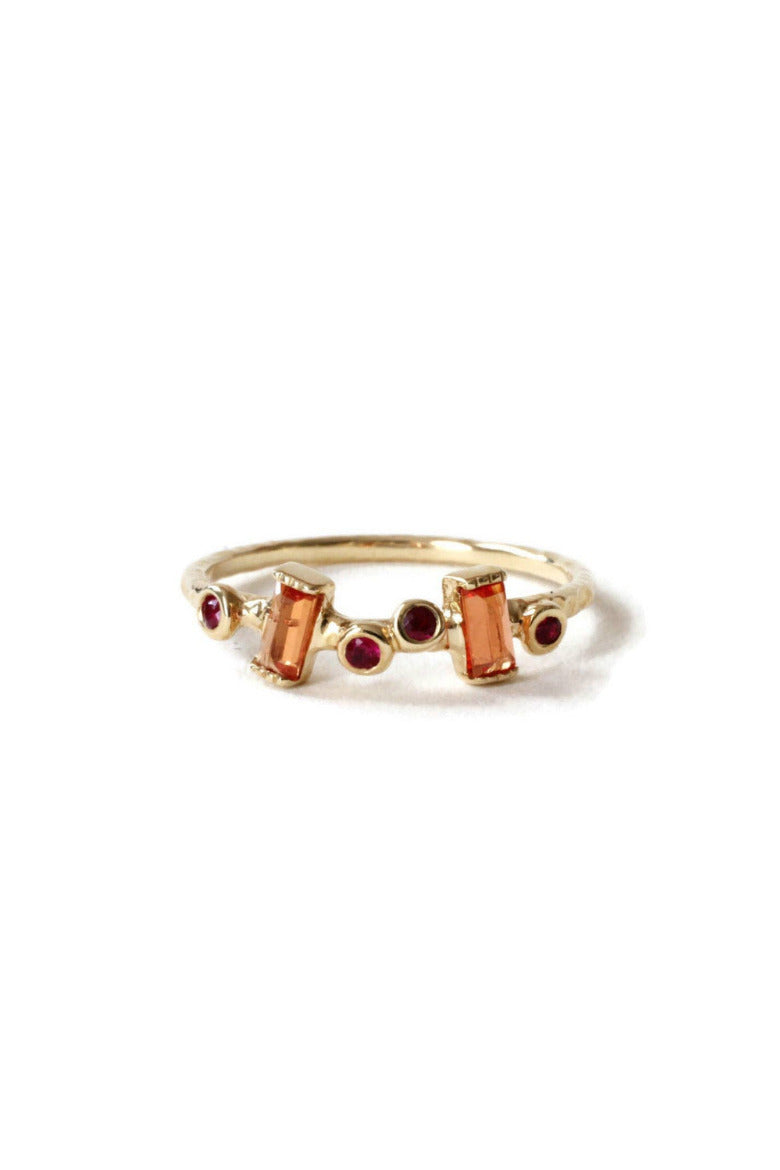 Orange Bouquet Garden Ring by LINN at Abacus Row Handmade Jewelry