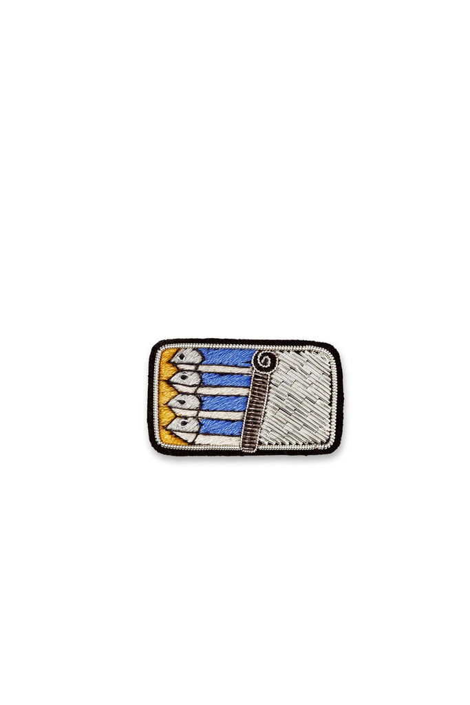 Sardine Tin Brooch by Macon et Lesquoy at Abacus Row Handmade Jewelry