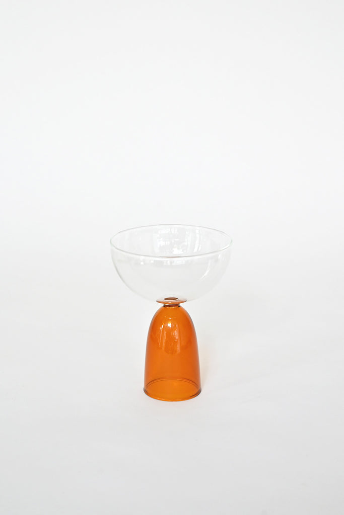 Cocktail Glass, Coupe - Clear + Amber