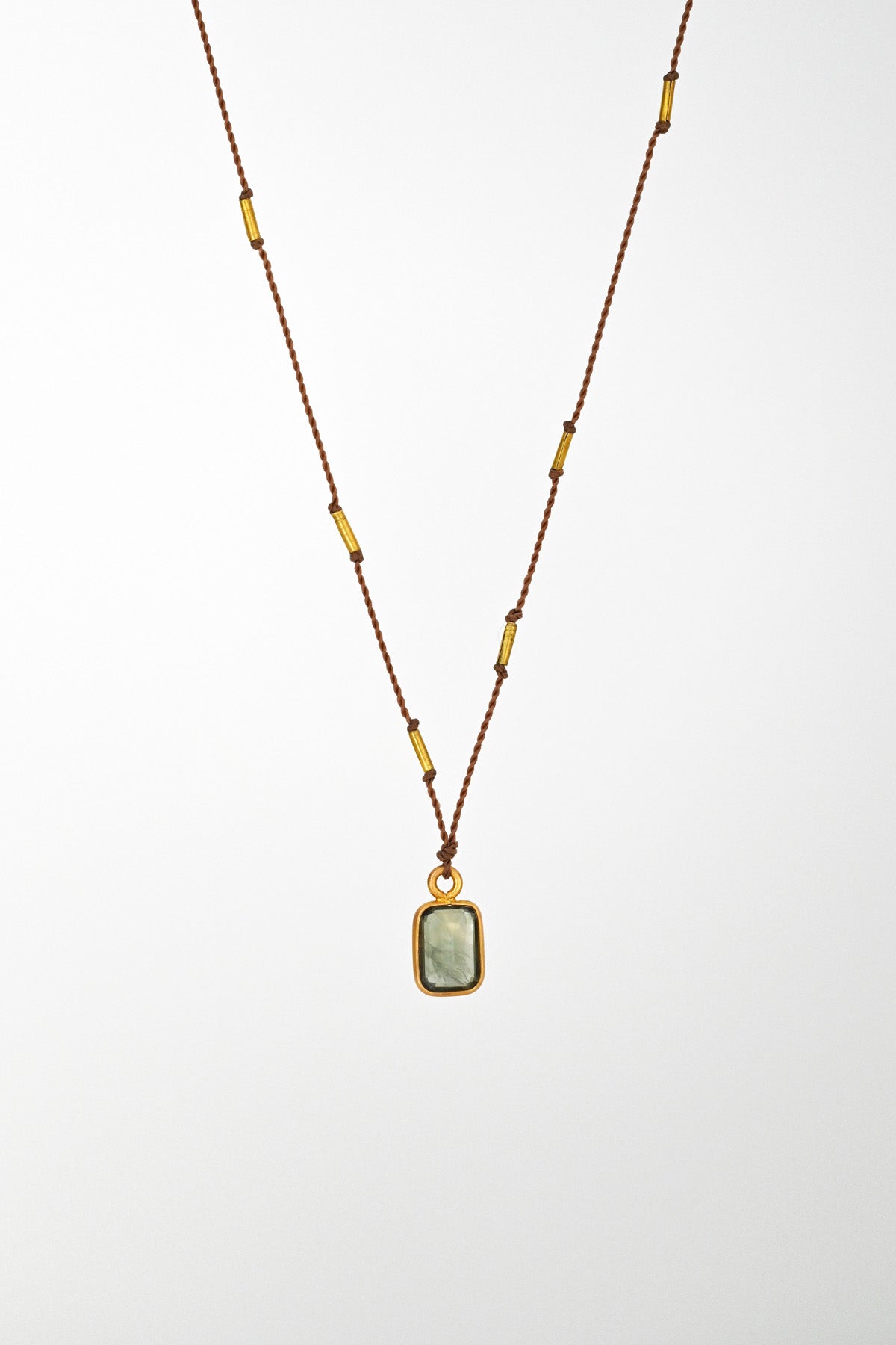One of a kind Sapphire Necklace by Margaret Solow at Abacus Row Handmade Jewelry