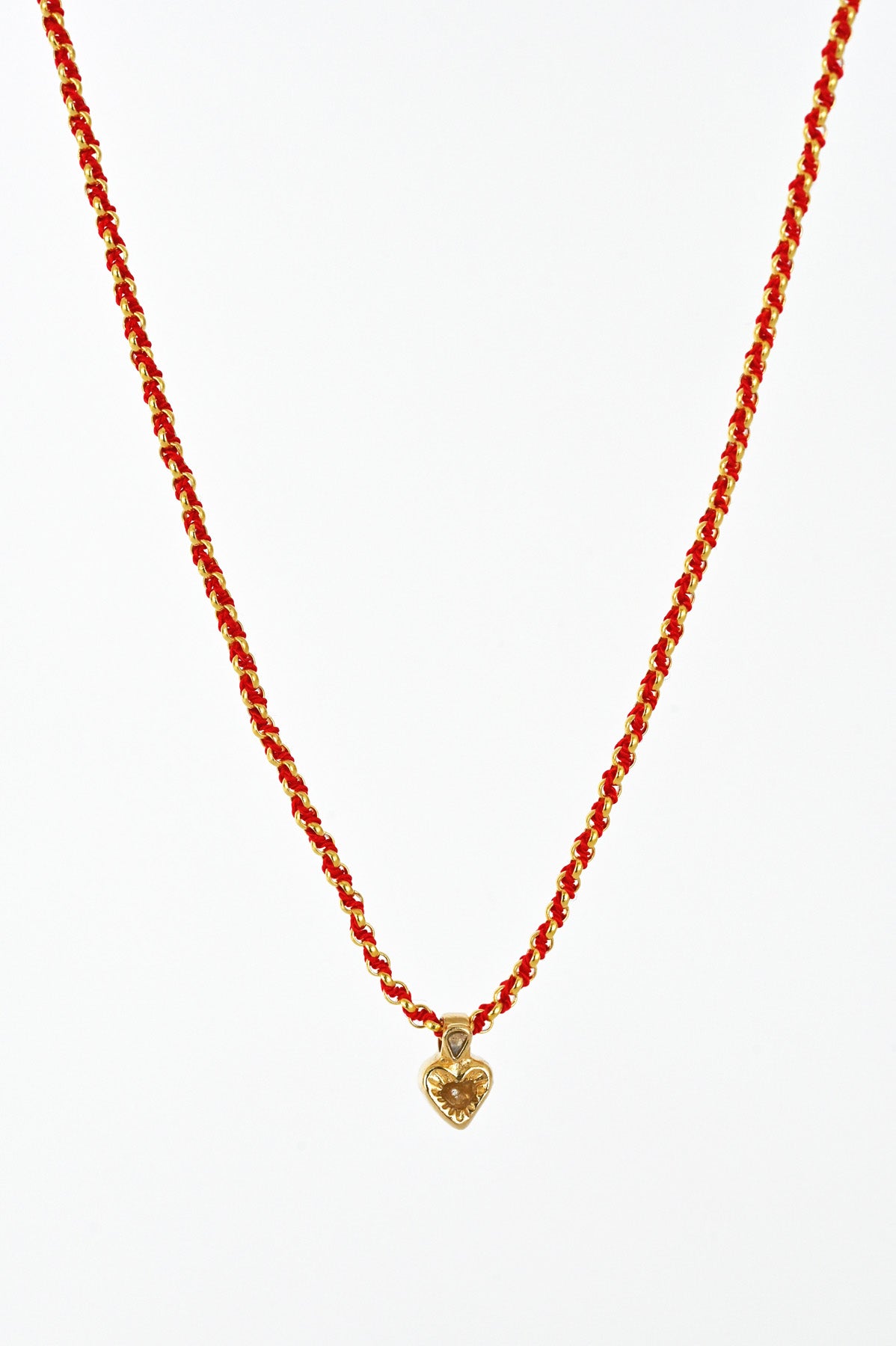 No.900 Red Necklace detail by Marie Laure Chamorel at Abacus Row Handmade Jewelry