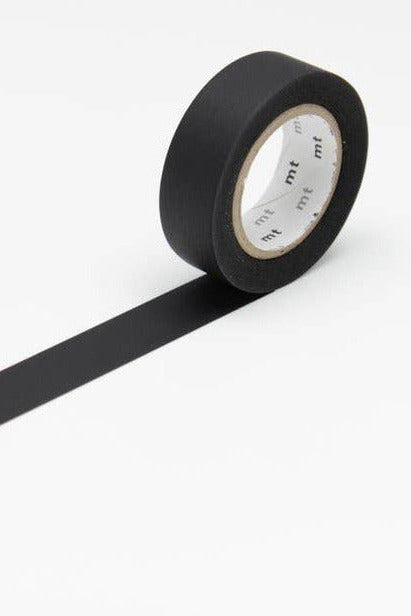 Matte Black Washi Tape by MT at Abacus Row