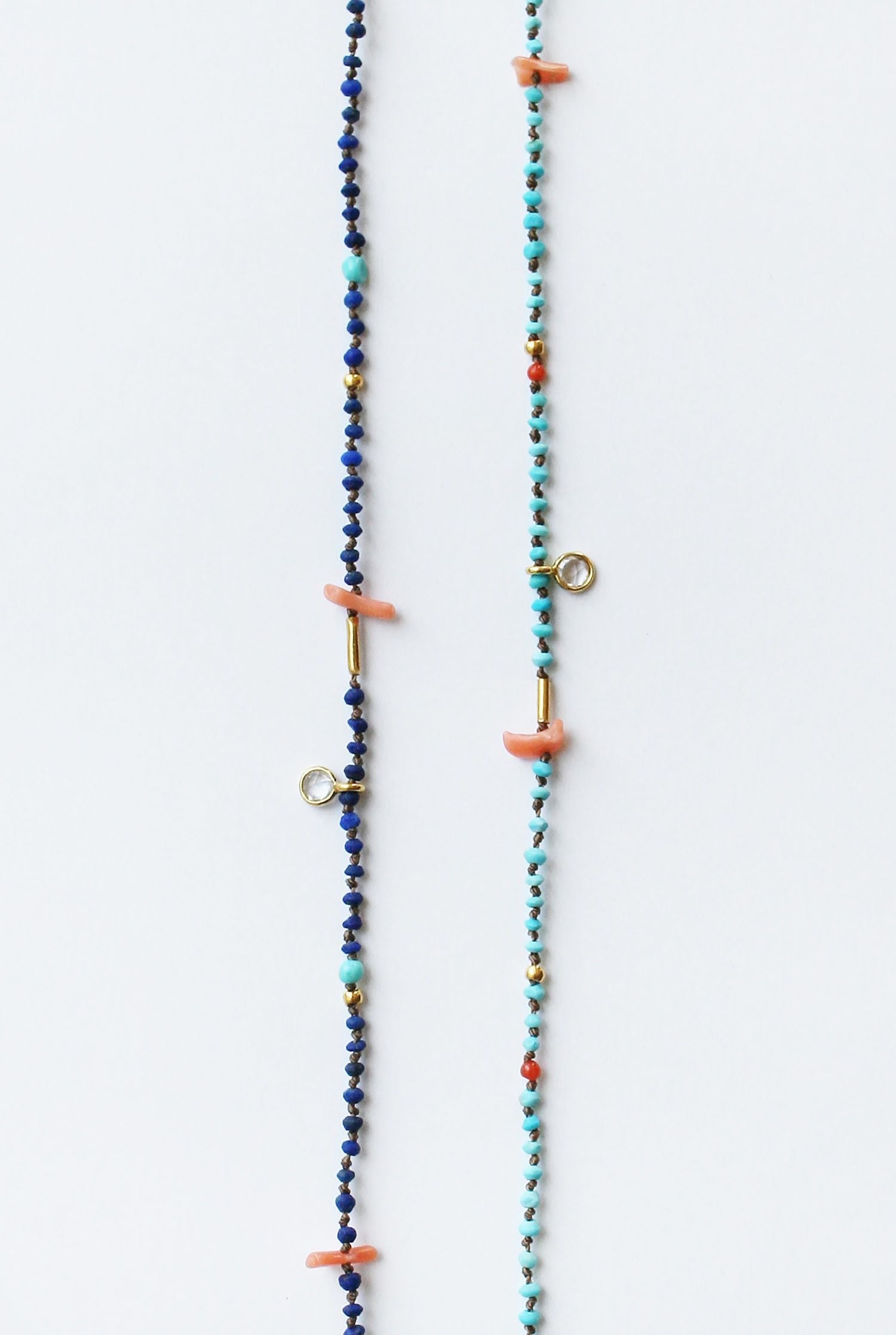 Lapis and Turquoise Confetti Bracelet by See Real Flowers at Abacus Row Handmade Jewelry