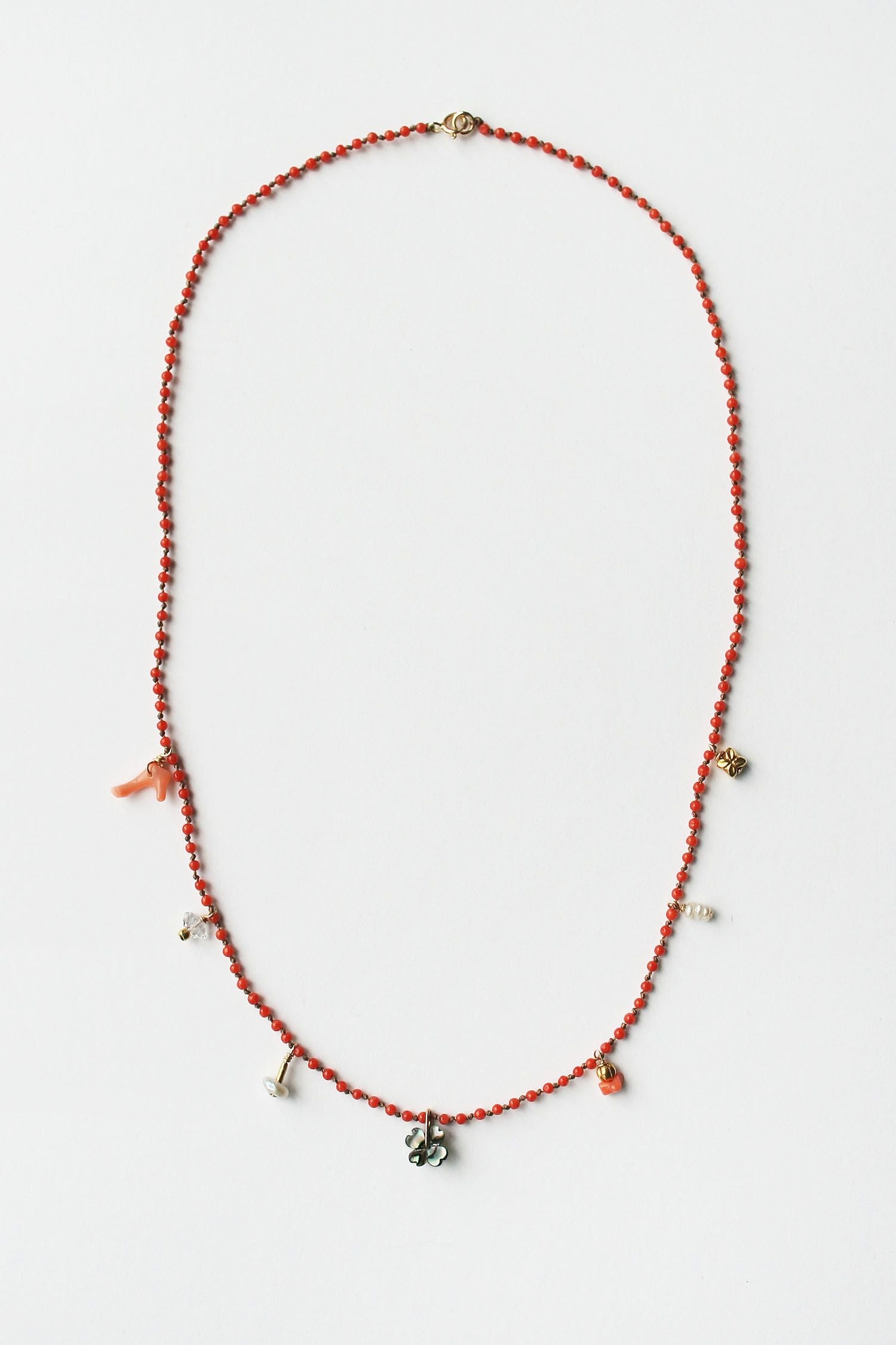 Coral Charmant Necklace by See Real Flowers at Abacus Row Handmade Jewelry