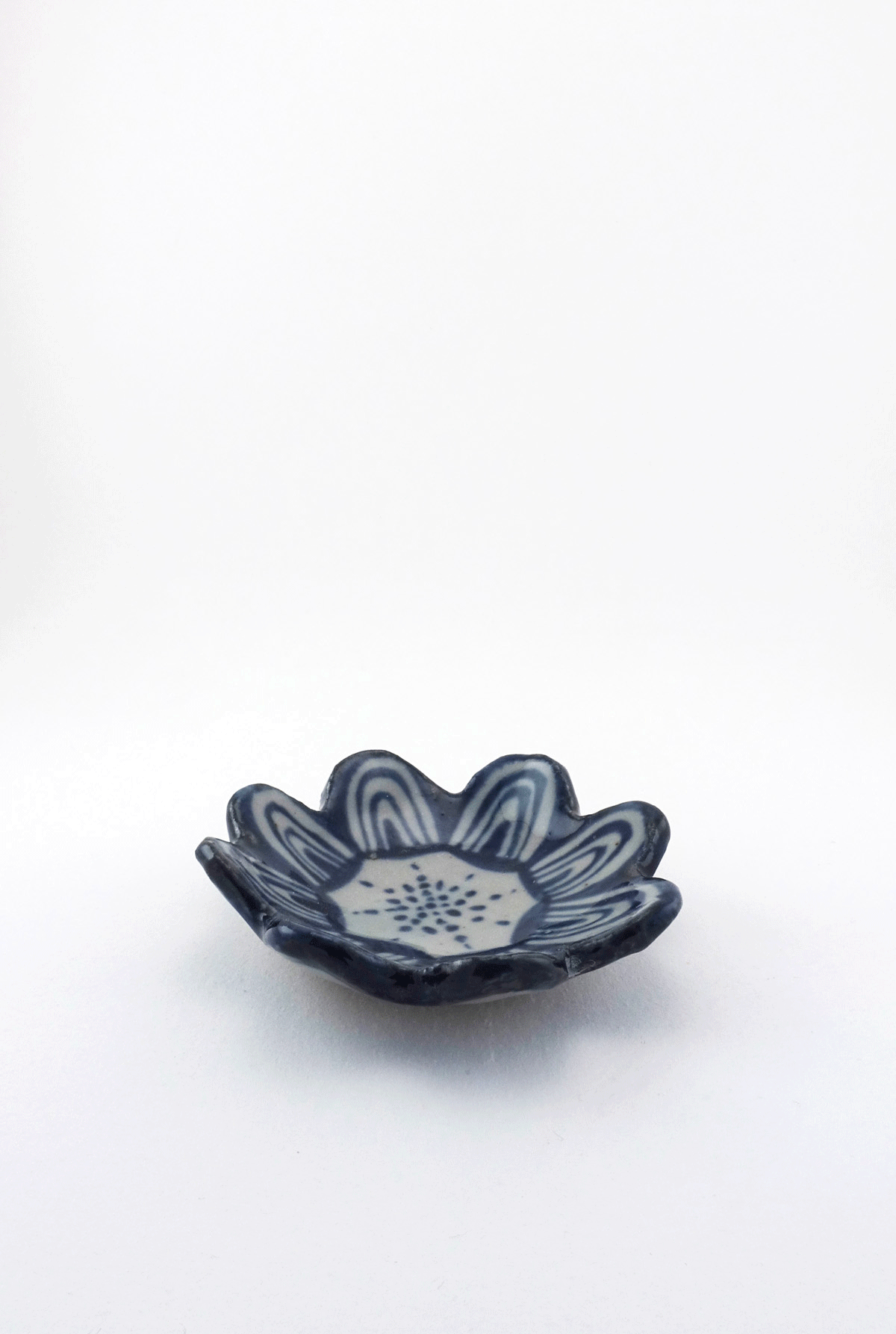 Small Painted Floral Dish by Ariel Clute gif